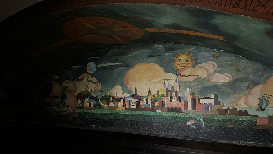 Uno de los frescos de Lugrís, en diciembre de 2024. | Cedida por O Mural