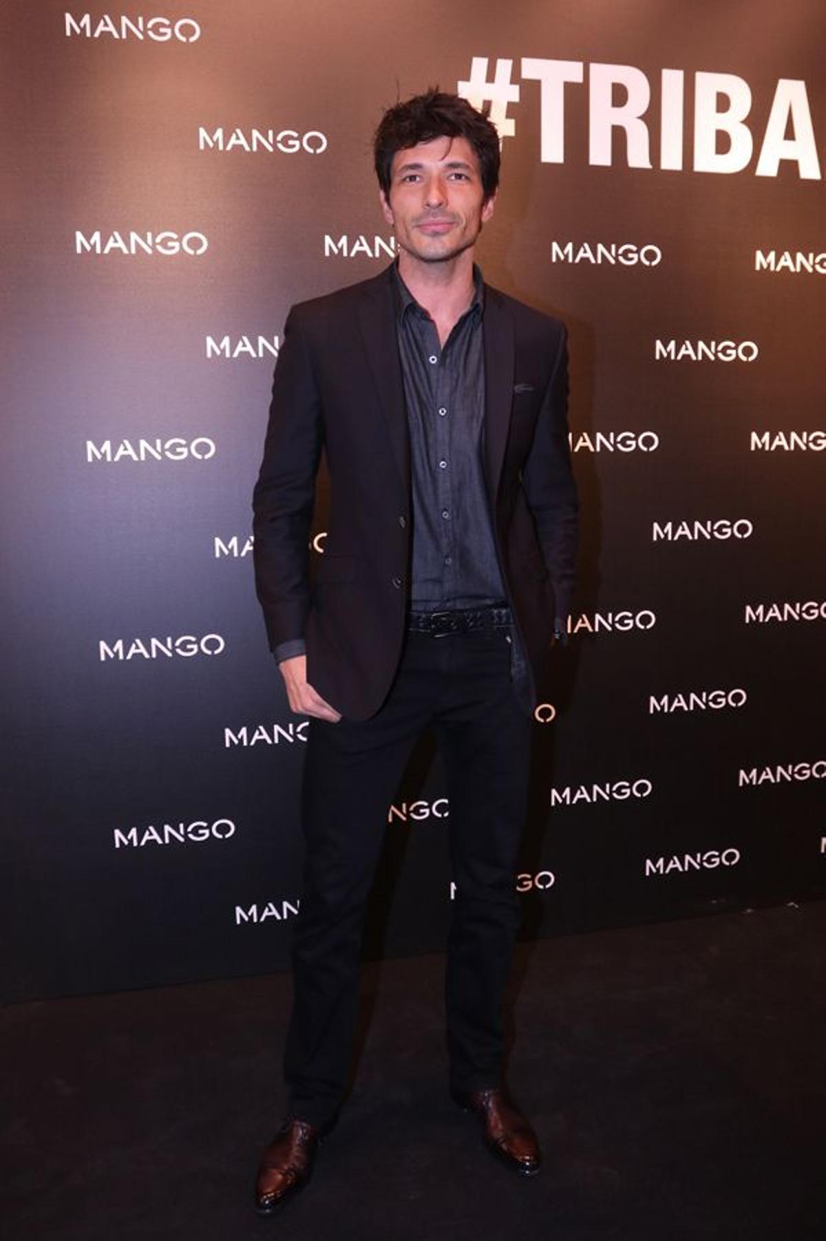 Andrés Velencoso en la fiesta de Mango en Barcelona