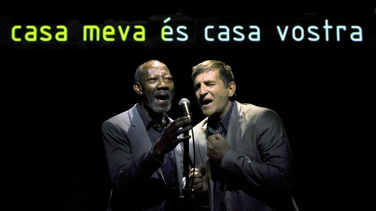Valerio Ndongo y Enric Molina, en el Espai Lliure. Valerio Ndongo y Enric Molina, en el Espai Lliure.