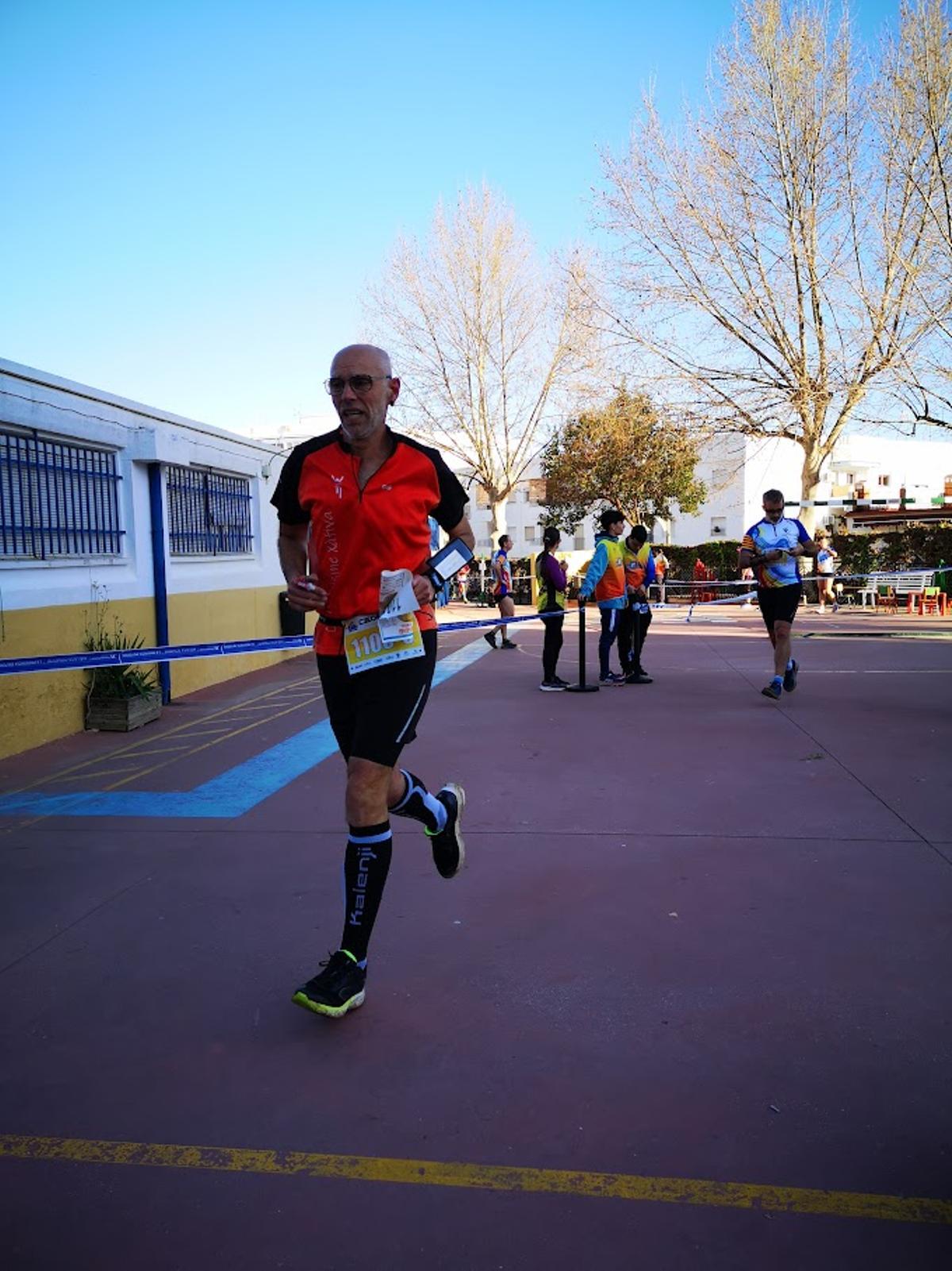 Paco Benito, del CAX Orientació, en la competición en Málaga.