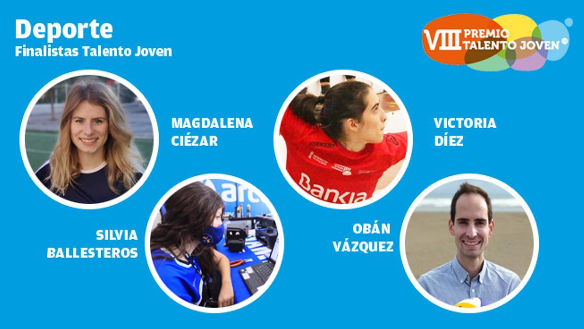 Finalistas de la VIII edición de los Premios Talento Joven en la modalidad de Deporte.