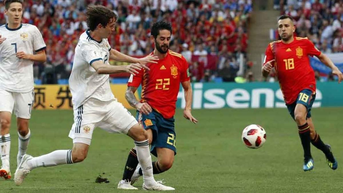 España jugó la prórriga ante Rusia