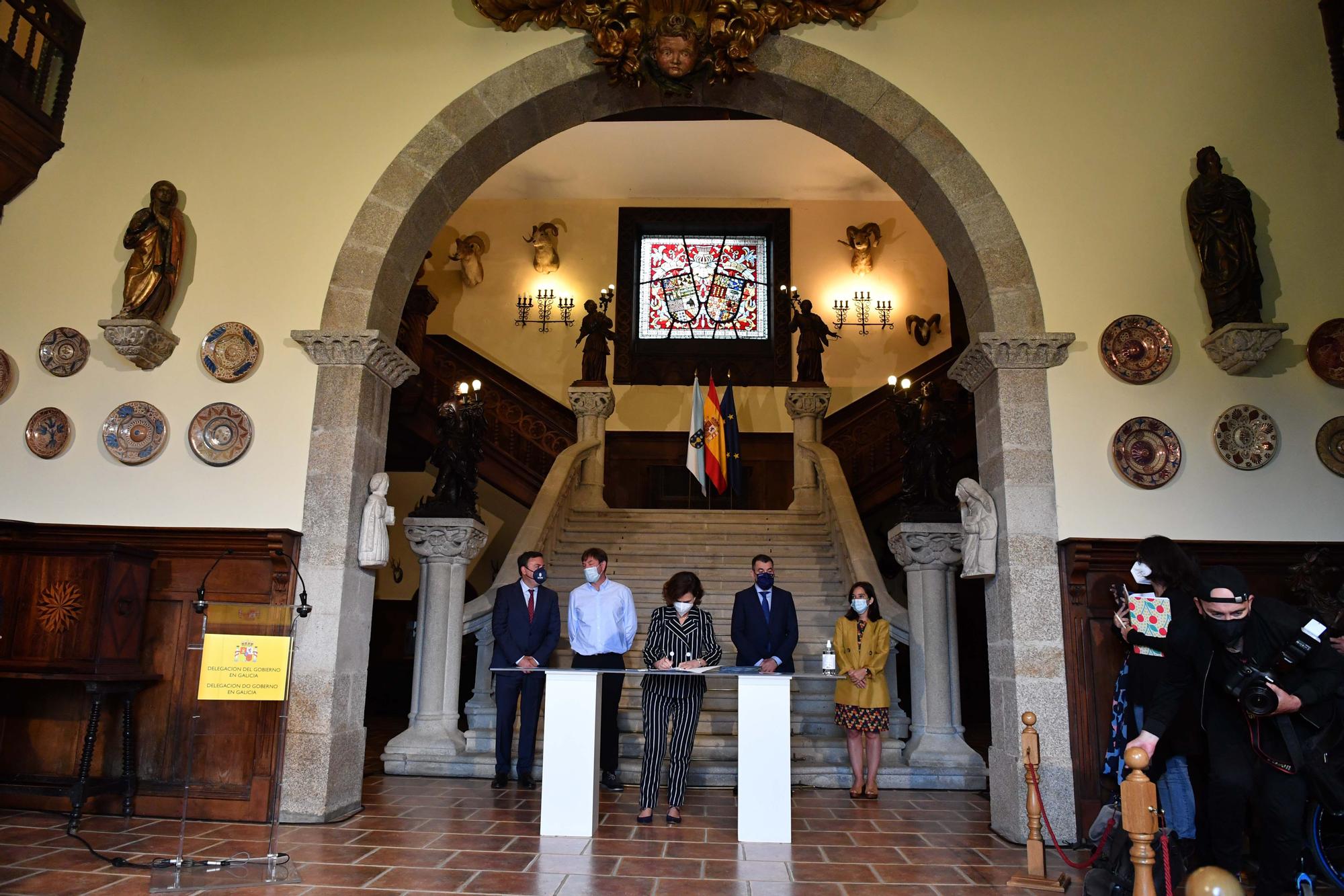 Acto oficial de la apertura de las jardines del pazo de Meirás