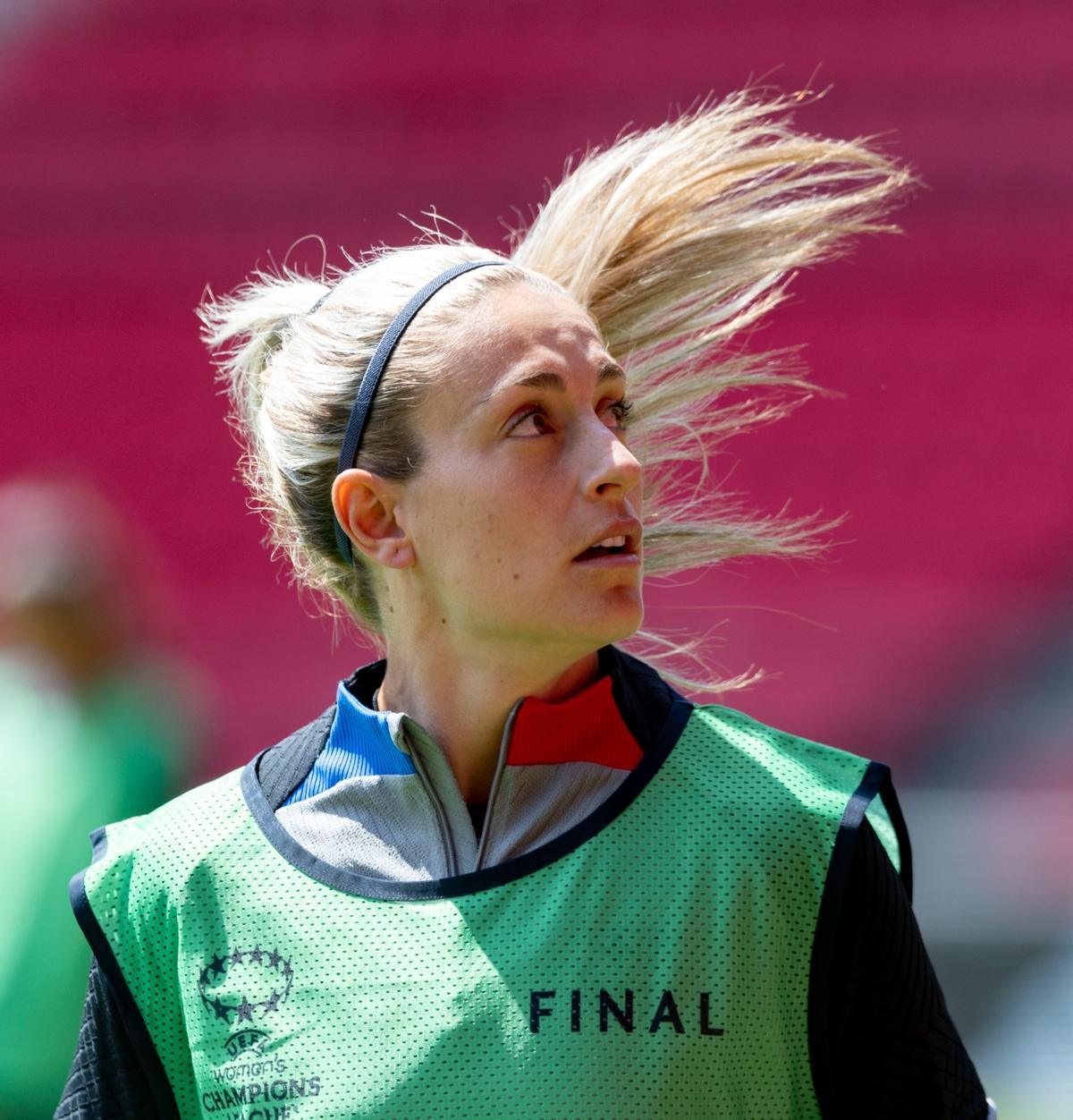 Las imágenes del entrenamiento oficial del Barça en el estadio de la final de la UWCL