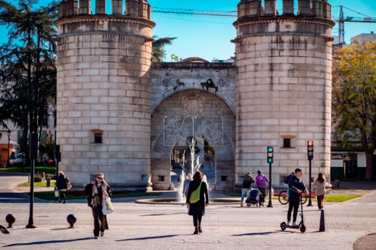 Puerta de Palmas, uno de los monumentos más representativos de la imagen de Badajoz.