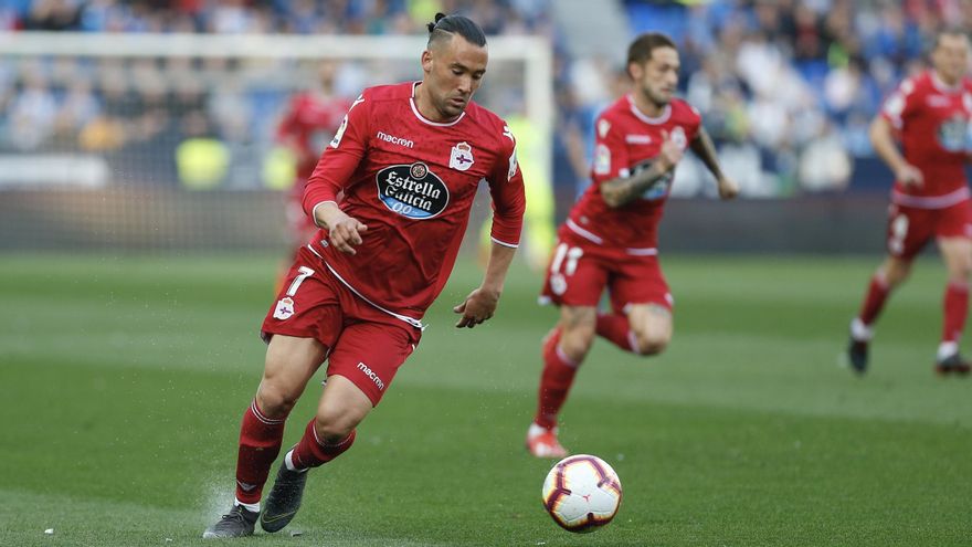 Quique González duante su etapa con el Deportivo