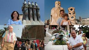 Quatre obres de Gaudí, candidates a icona de Barcelona: el parc Güell, la Pedrera, la Casa Batlló i la Sagrada Família.