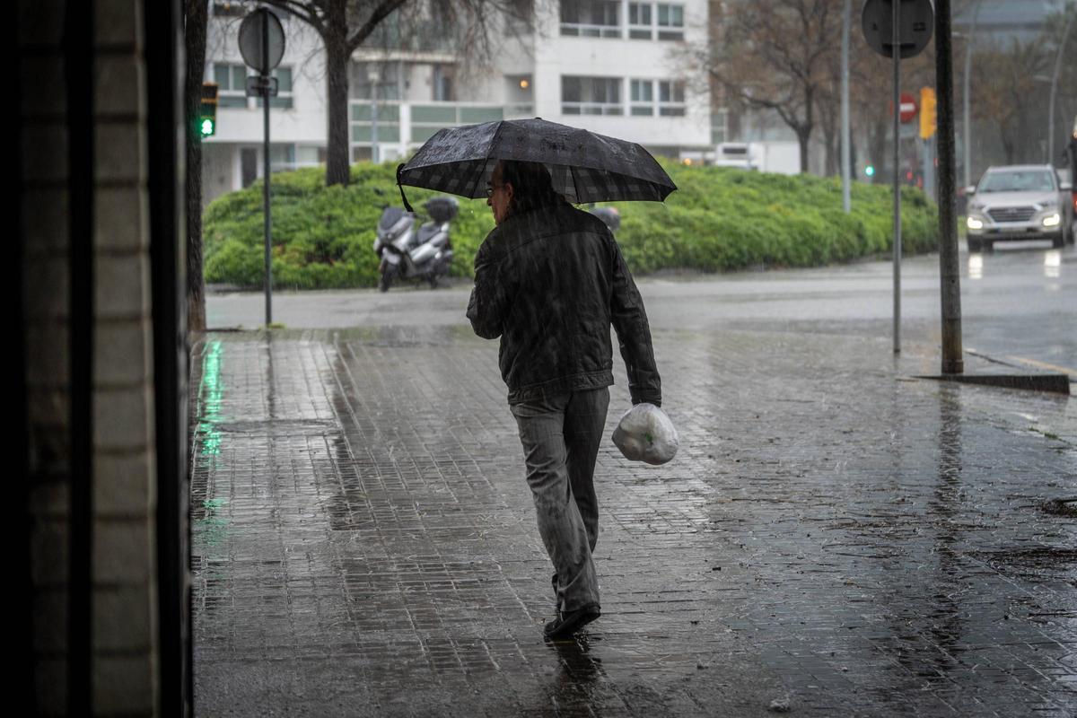 Día de lluvia en Barcelona