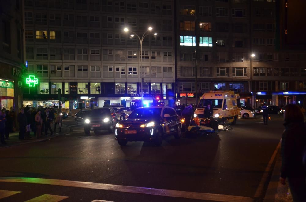 Accidente en la plaza de Pontevedra