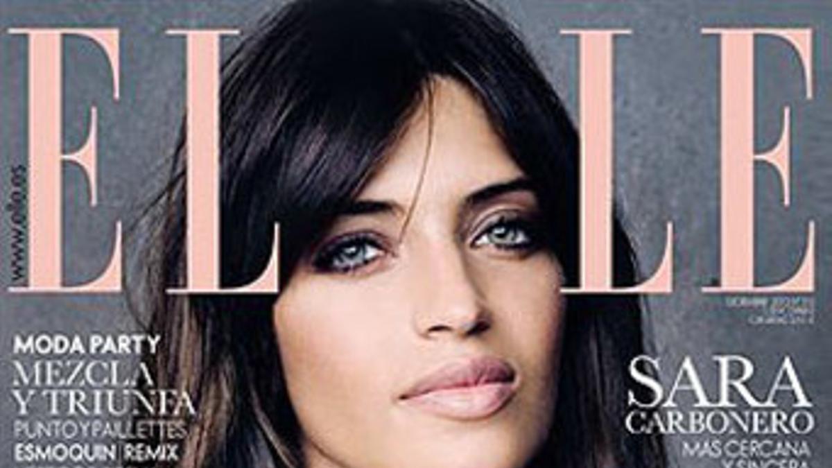 Sara Carbonero, en la portada de 'Elle'.