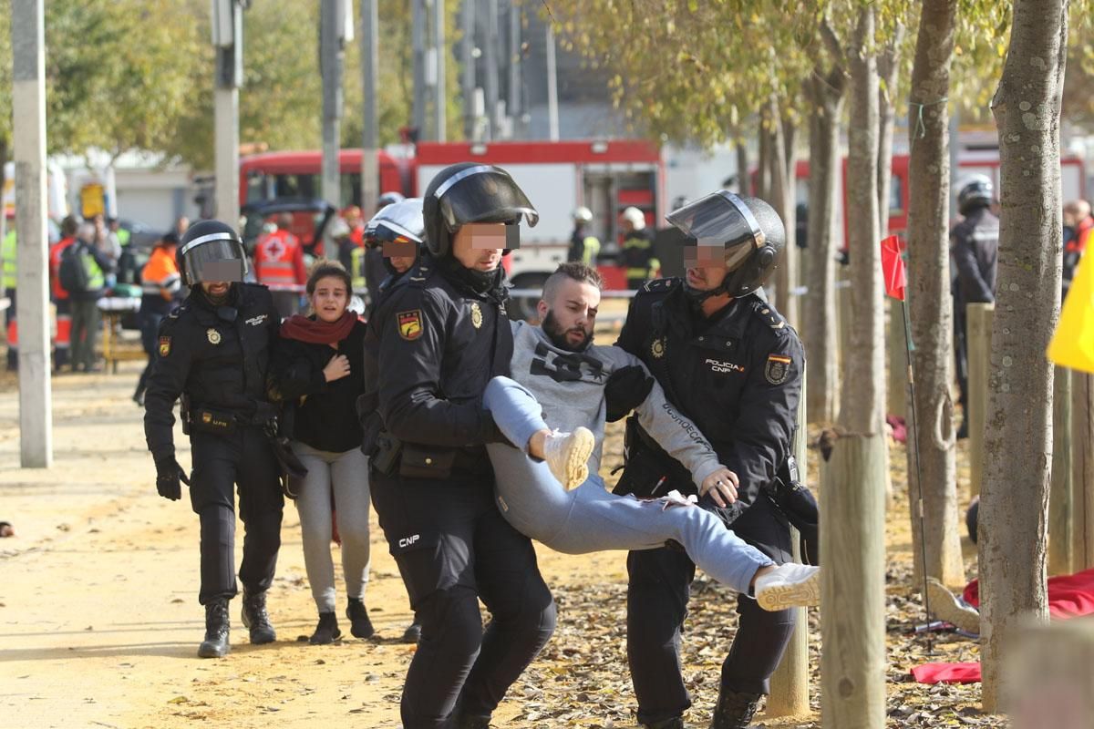 Simulacro de accidente con víctimas en El Arenal