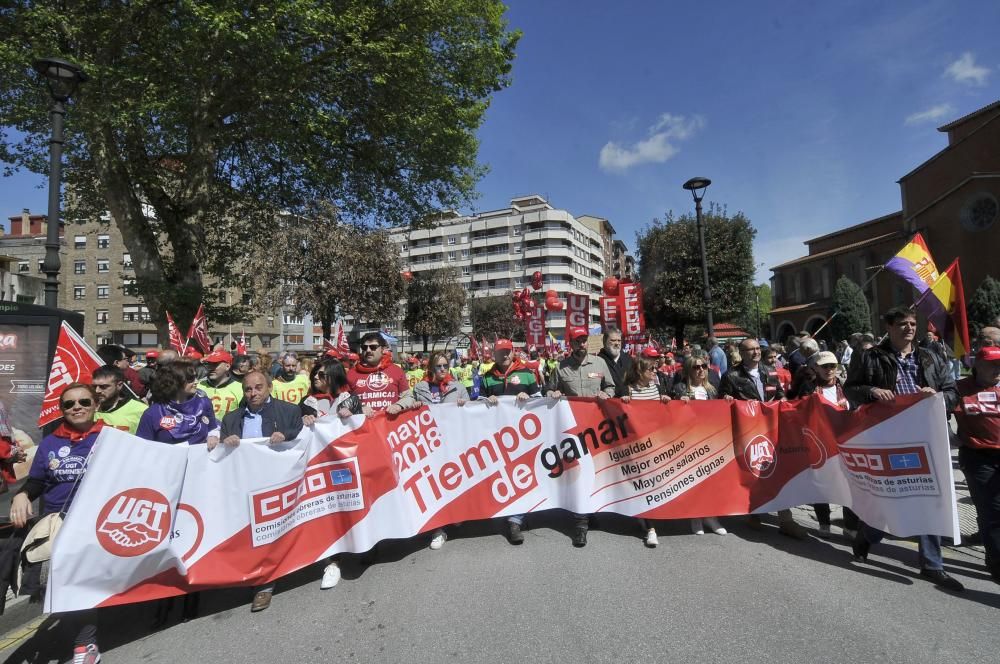 1 de mayo: Miles de personas se manifiestan en Asturias para reivindicar mejoras laborales