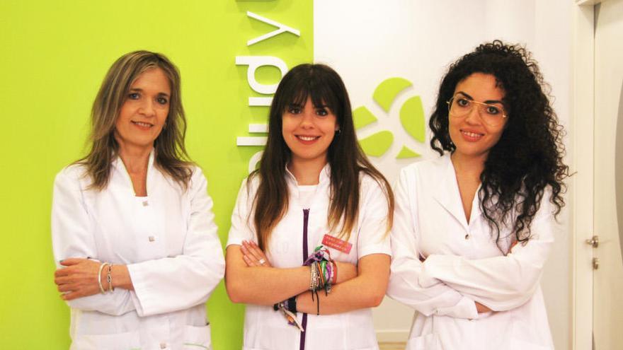 Paz Pérez, Sara Prieto y María Fernández.