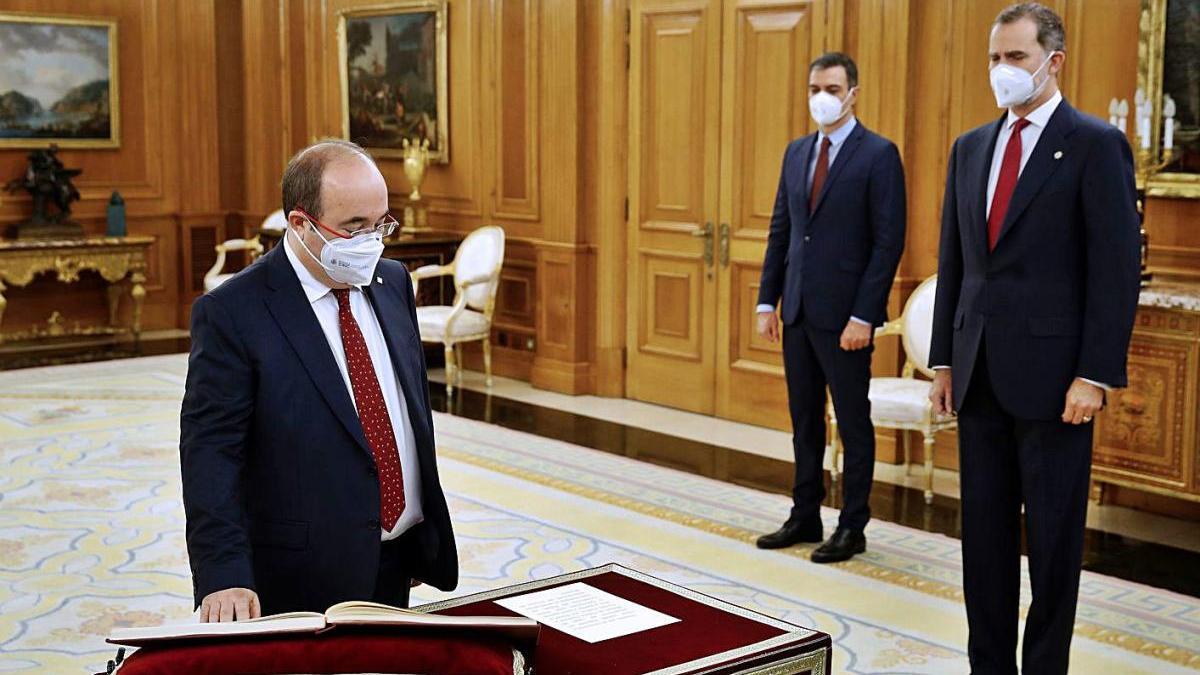Iceta jura el càrrec en presència del Rei i Pedro Sánchez.