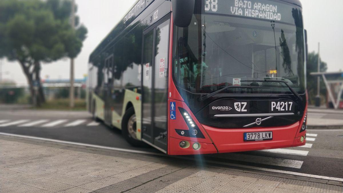 Autobús eléctrico de la línea 38 de Zaragoza.