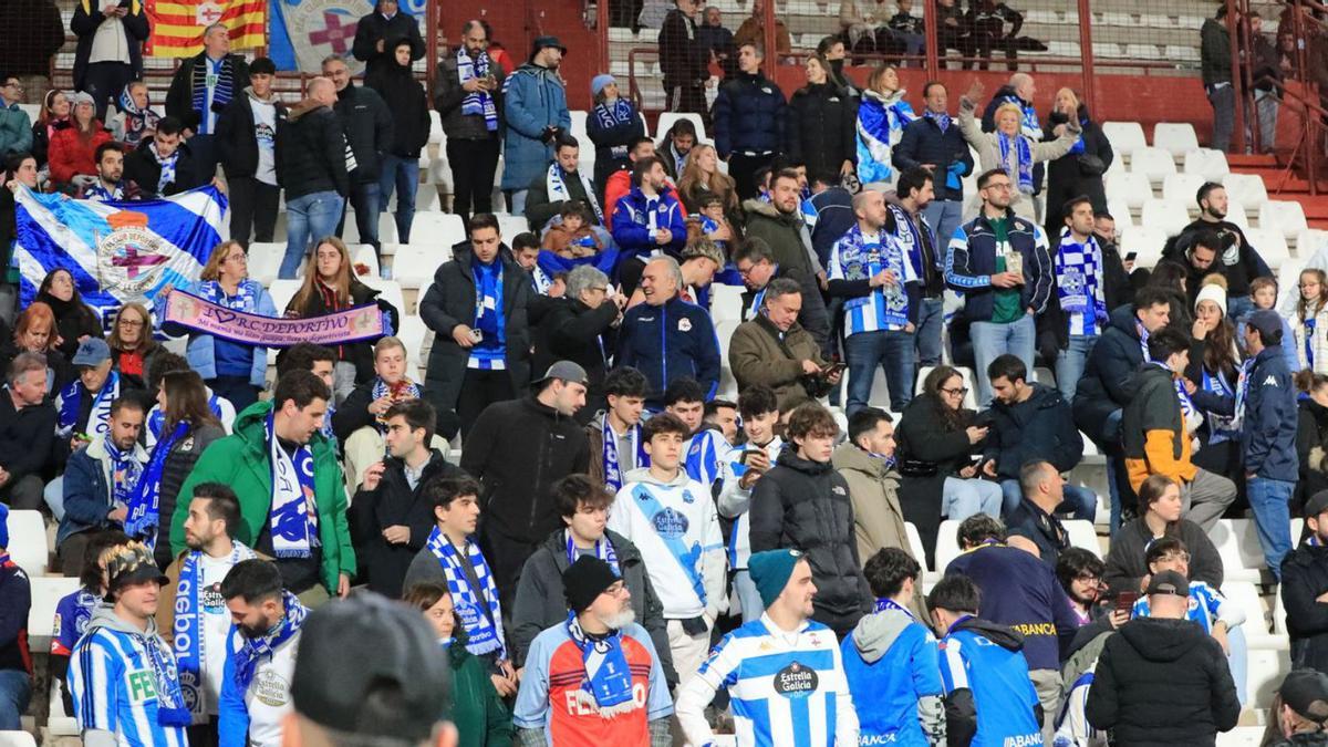 La afición del Dépor, en Albacete