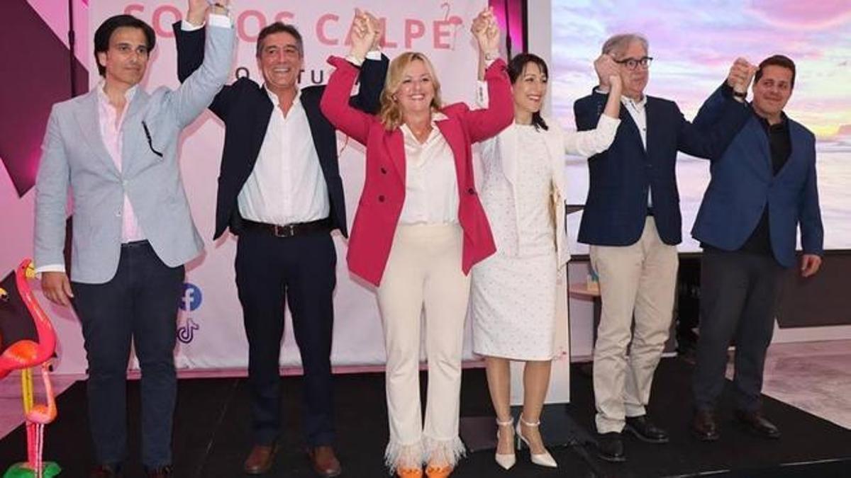 Ana Sala, junto a sus más allegados, celebrando el resultado electoral del pasado 28M.