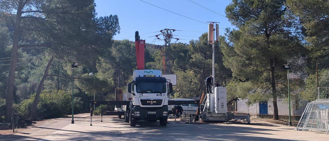 Vista de la antena de Gilet.