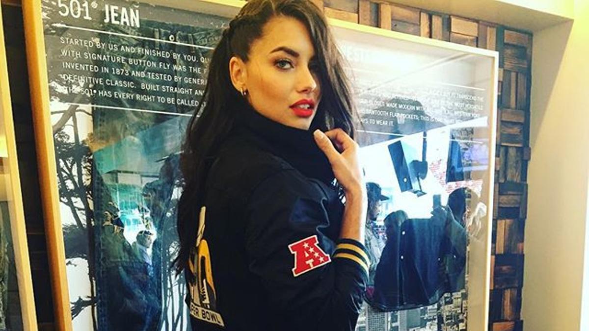 Así vivió la Super Bowl 2016 Adriana Lima