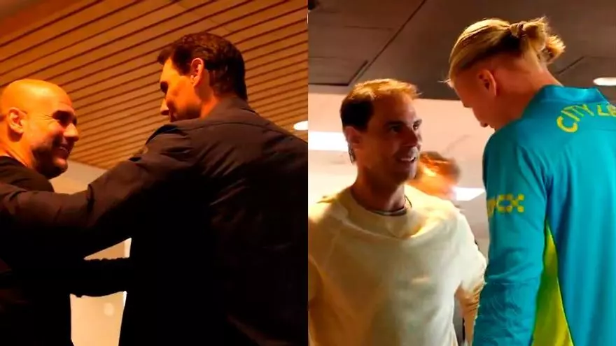 ¡Así fue la visita de Rafa Nadal al Manchester City!