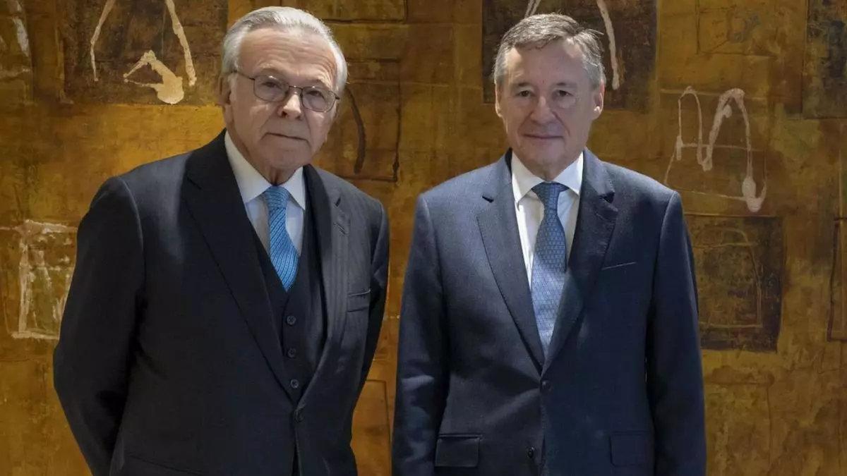 Isidre Fainé, presidente de Criteria y de la Fundación La Caixa, y Àngel Simón, CEO de Criteria.