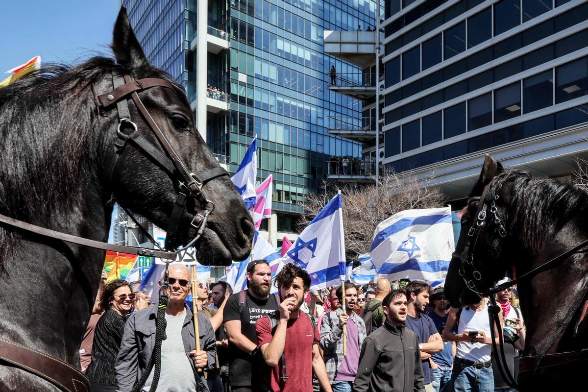 Protestas en Tel Aviv por la polémica reforma judicial del Gobierno de Netanyahu