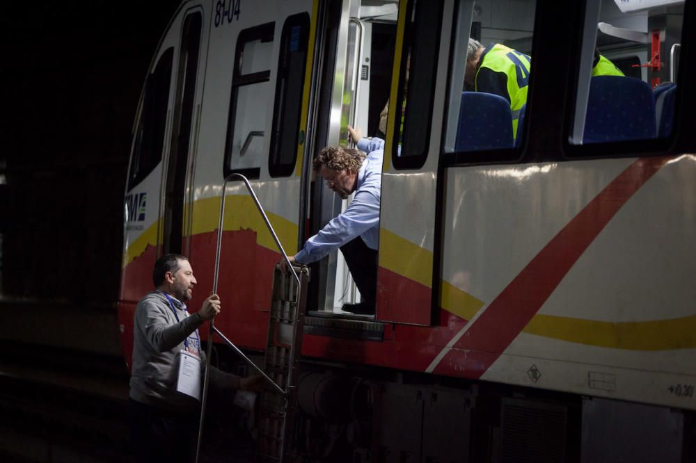 Rettungskräfte üben Notfall: Entgleisung im Bahnhof Palma