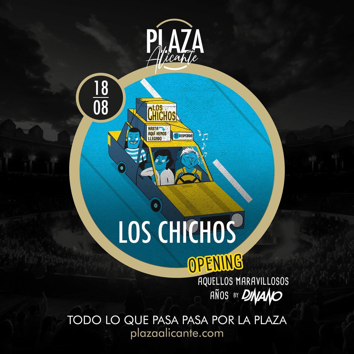 Cartel oficial del concierto de Los Chichos en Alicante