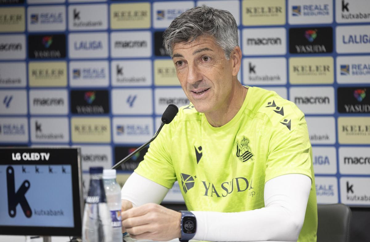 Imanol Alguacil, este martes, antes del partido ante el Alavés.