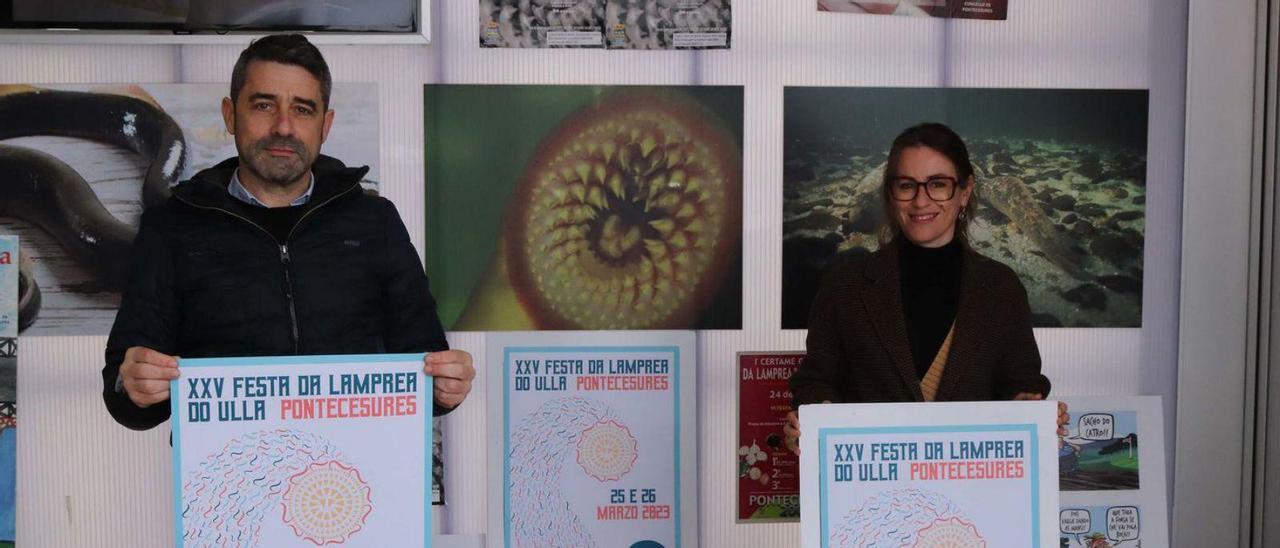 Vidal Seage en la presentación del cartel de la XXV Festa da Lamprea de Pontecesures | // FARO