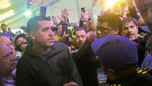 Riquelme, a la salida de las votaciones por la presidencia de Boca Juniors
