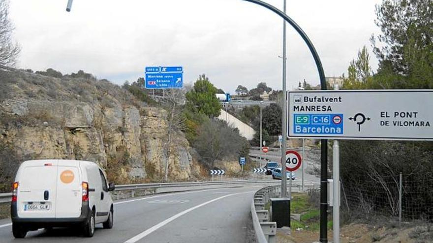 Un dels nous pòrtics de control instal.lats a l&#039;enllaç del Pont de Vilomara