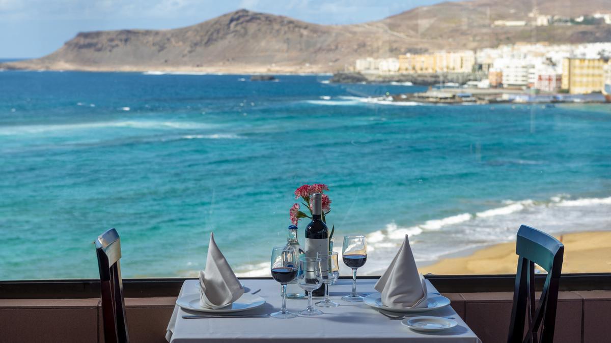 Las vistas de un restaurante en La palma de Gran Canarias.