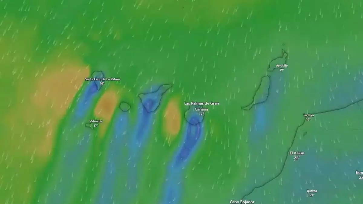 Chubascos ocasionales y viento moderado: así será el tiempo en Canarias este miércoles, según la Aemet