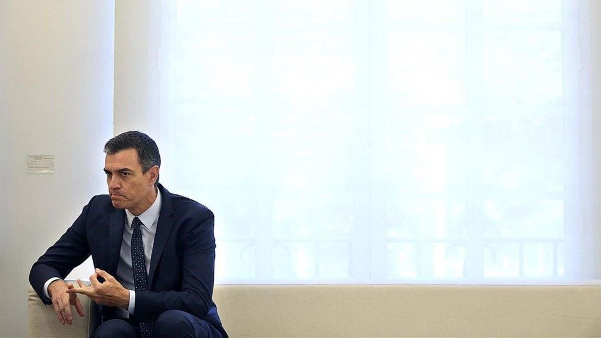 El presidente del Gobierno en funciones, Pedro Sánchez, en la Moncloa.