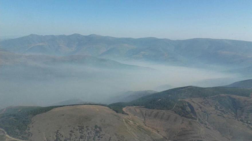 ¿De dónde procede el humo que se percibe en Zamora?