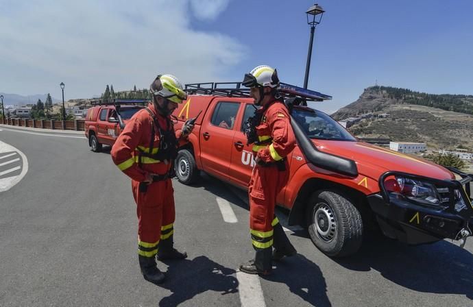 ARTENARA. Incendio en la Cumbre. Efectivos de la UME en Artenara  | 11/08/2019 | Fotógrafo: José Pérez Curbelo
