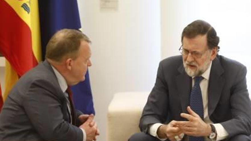 Rajoy amb el primer ministre de Dinamarca, Lars Lokke Rasmussen