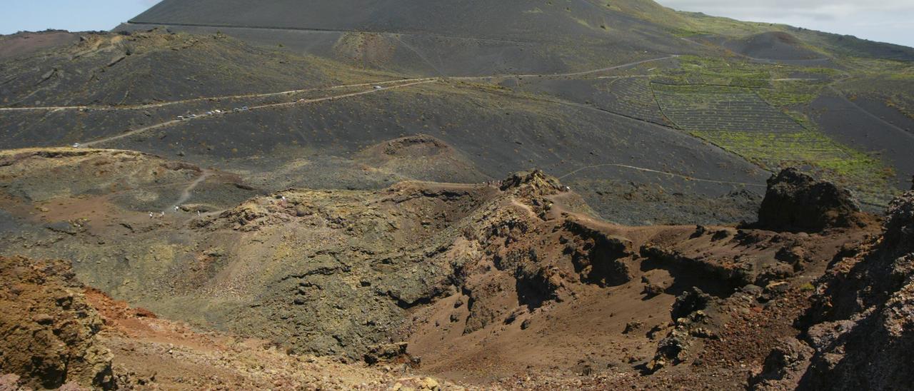 Vista panorámica del volcán de Cumbre Vieja, en La Palma.