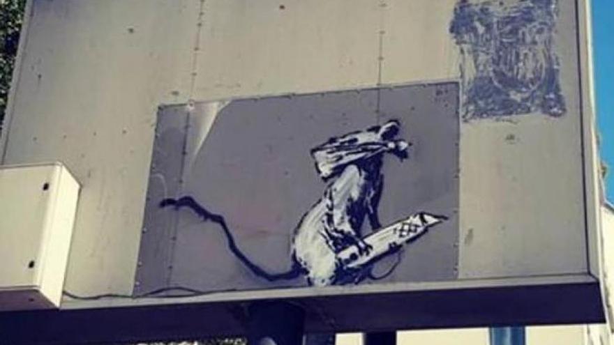 Roban un grafiti de Banksy junto al Centro Pompidou