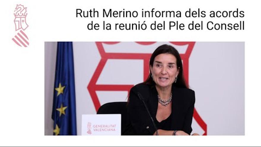 Rueda de prensa tras el pleno del Consell