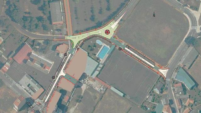 En color verde claro, la zona sobre la que se mejorará la movilidad y la seguridad.