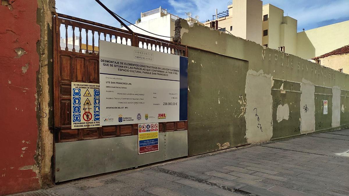 La demolición del antiguo espacio cultural Parque San Francisco, en el casco urbano del municipio de Puerto de la Cruz, concluyó el pasado mes de marzo. | | E.D.