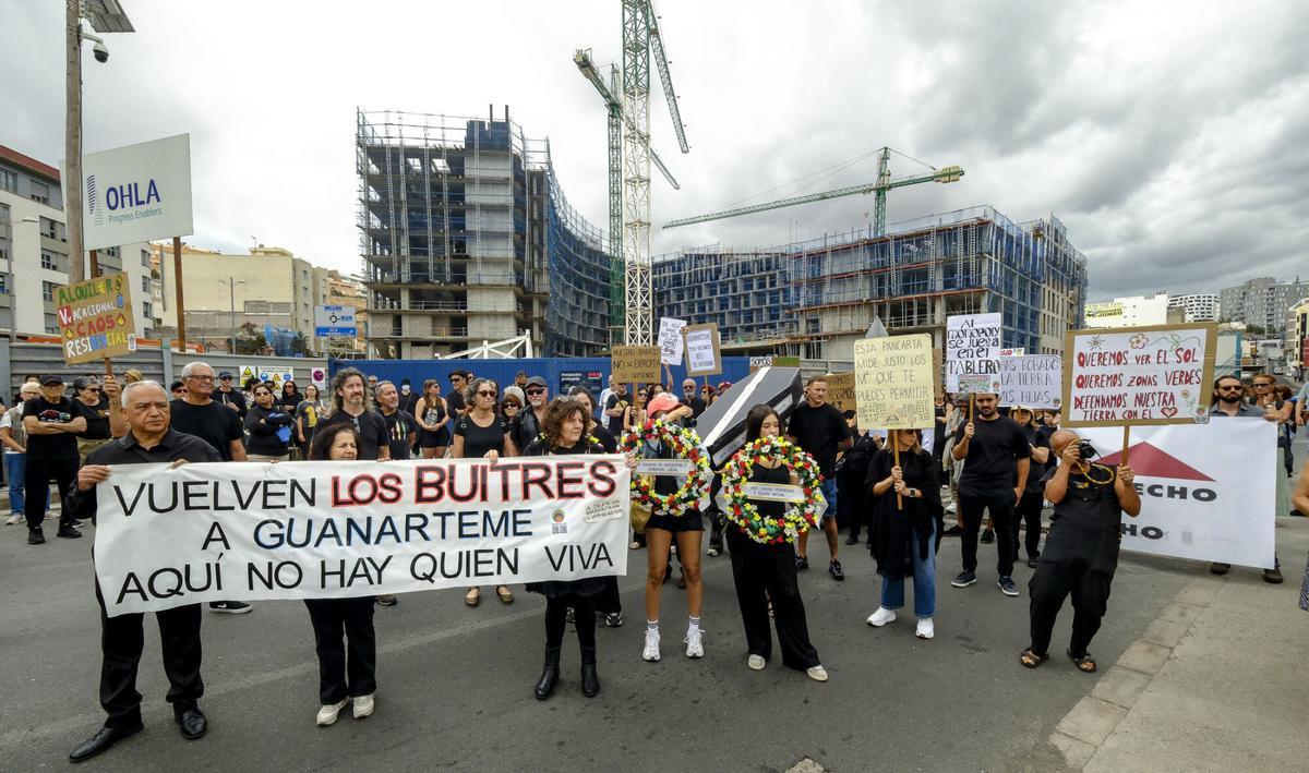 Manifiesto en rechazo a la gentrificación de Guanarteme durante el 'Funeral Jazz'
