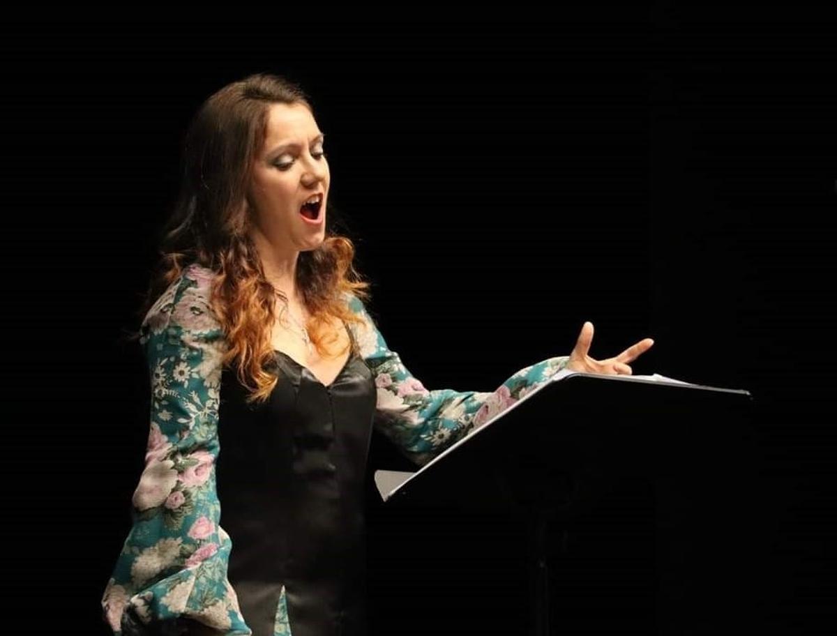 La soprano Gemma Román durante una de sus actuaciones.
