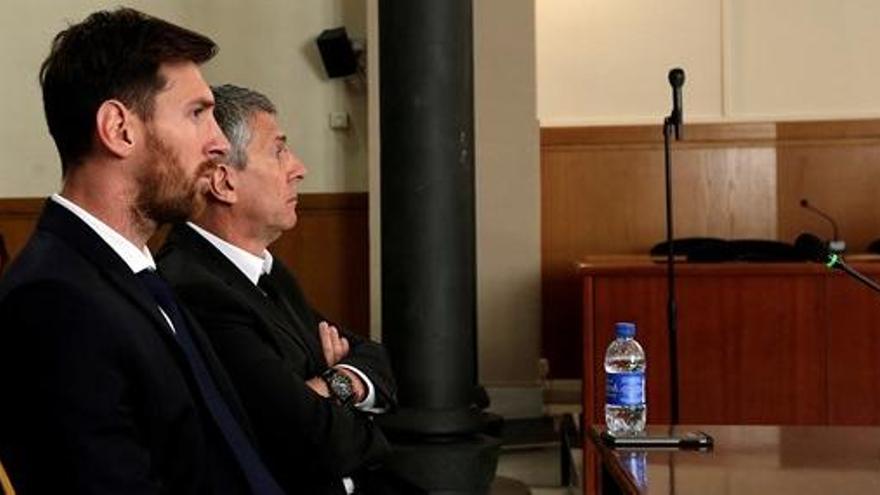Leo Messi durante un juicio.