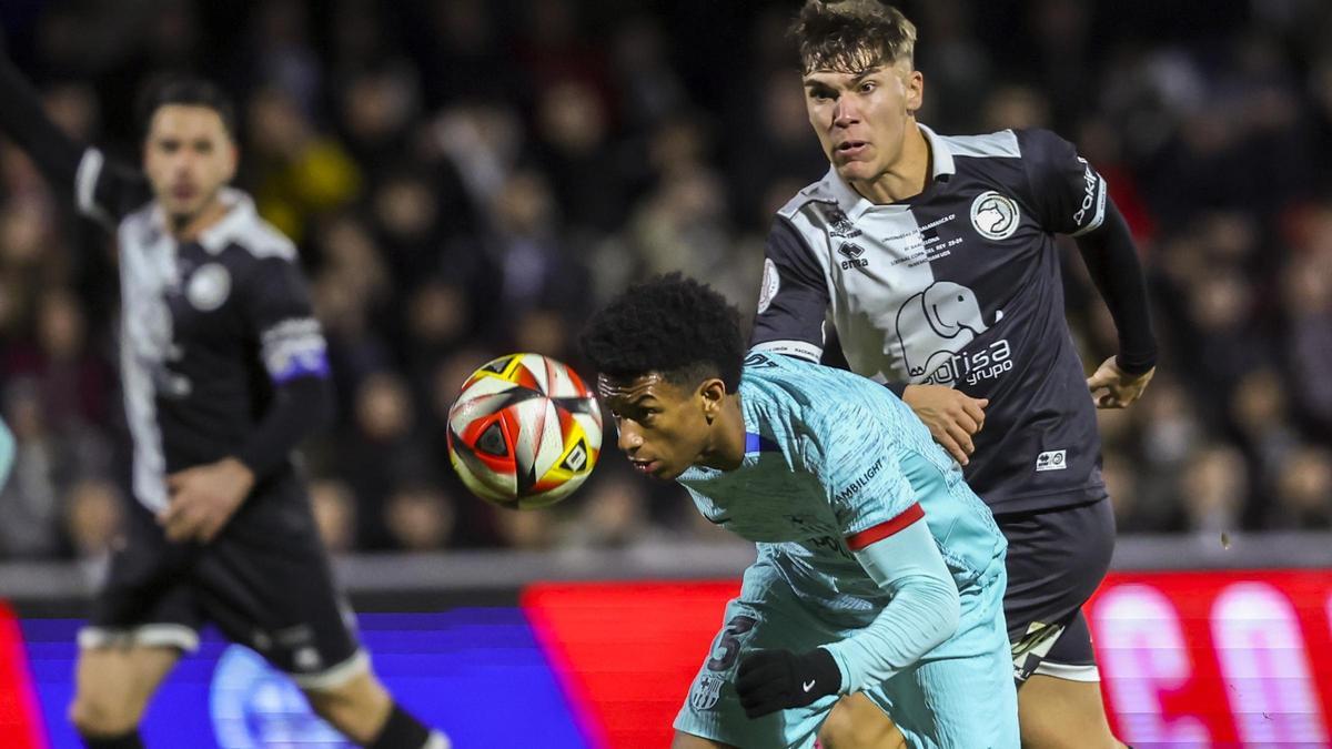 Balde, durante el Unionistas-Barça en la Copa del Rey.