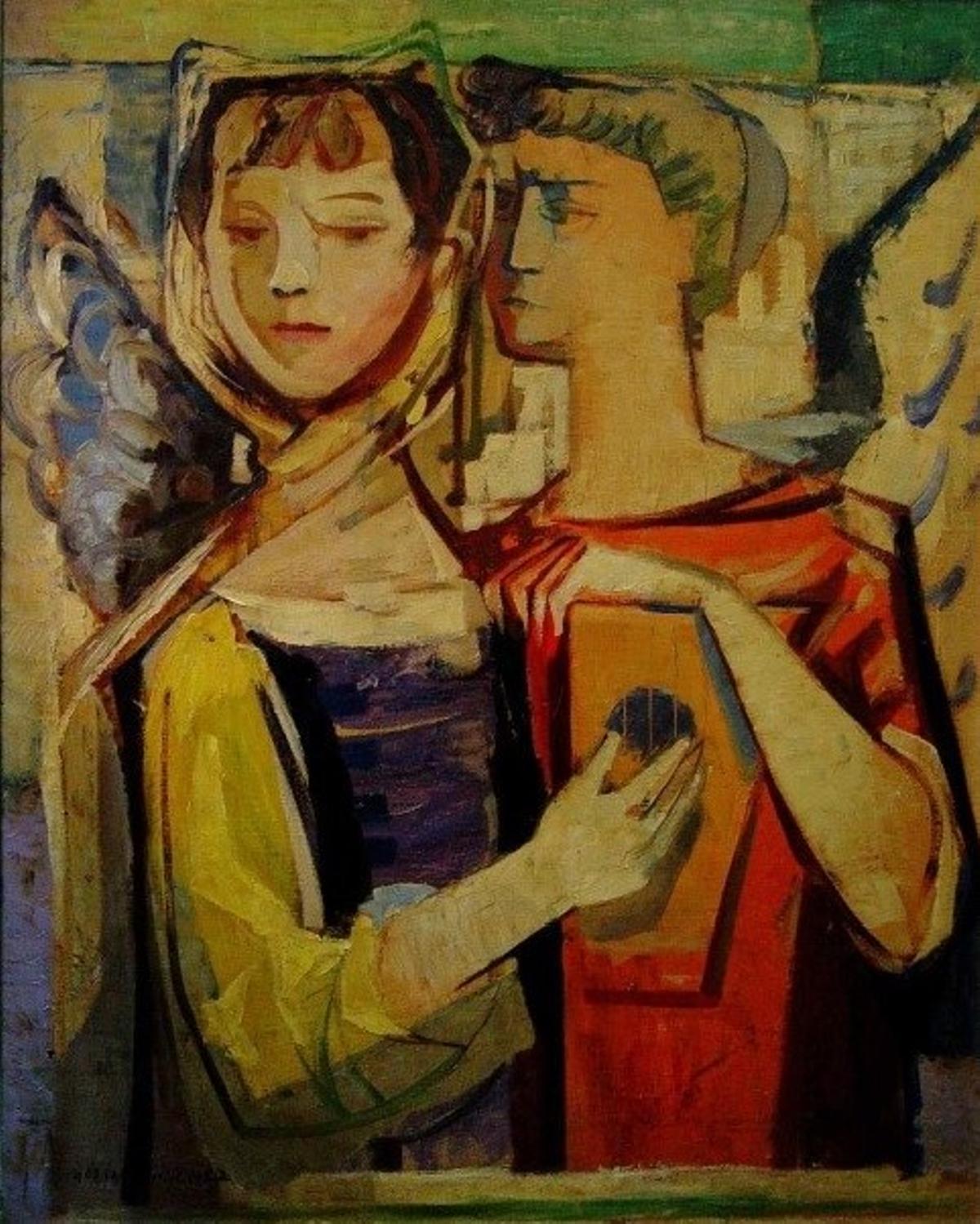 'Ángeles músicos' (1954), del pintor murciano José Antonio Molina Sánchez.