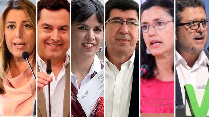 Los candidatos a presidir la Junta de Andalucía. / El Correo