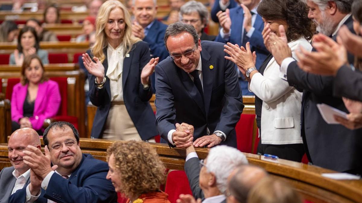 Josep Rull, nuevo presidentw del Parlamet de Cataluña.